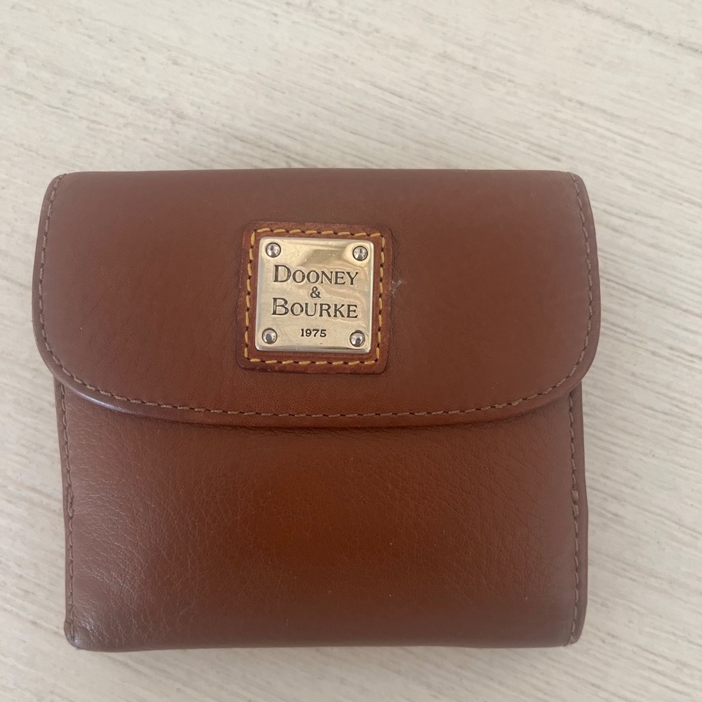 Dooney & Bourke Brown Pebbled Leather Wallet